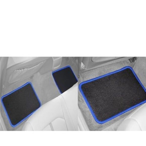 4 Universal Non-Slip Car Floor Mats FH Group Blue Bolt Stitched Floor Mats - Picture 4 of 4